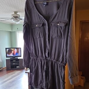 American Eagle Outfitters Long Sleeve Charcoal Dress